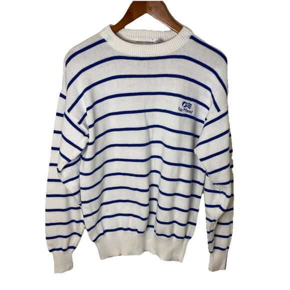VTG Princess Cruises Collection Stripes Knit Crewneck Sweater Men L Resort Retro - Picture 1 of 8